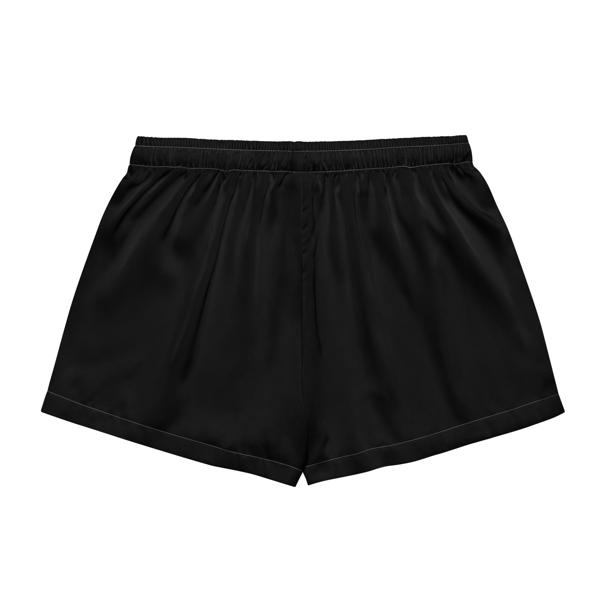 Gender fluid black shorts with star design back view 
